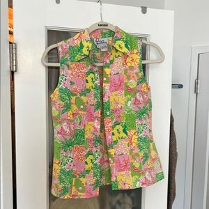 Lilly Pulitzer Colorful Sleeveless Blouse